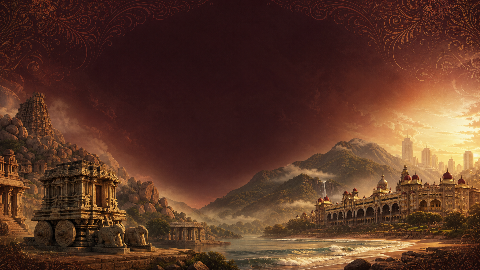 A panoramic view bringing together Karnataka's heritage, landscape, water and city